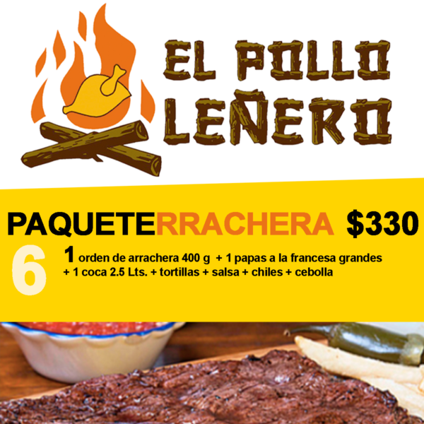 El Pollo Leñero - Paquete-Arrachera
